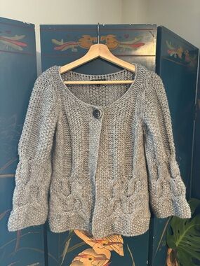 Women’s Chunky Knit Cardigan Sweater - Gray